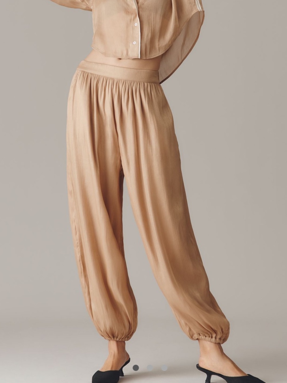 Anthropologie MAEVE high-waisted Balloon Pants Joggers WITH POCKETS NWT